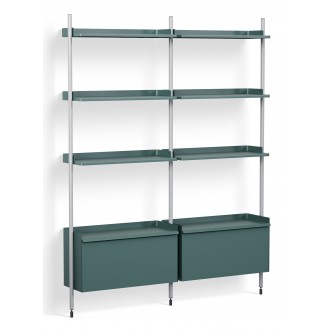 Blue Shelves + Anodised Aluminium Profiles – Pier System 132