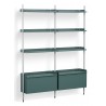 Blue Shelves + Anodised Aluminium Profiles – Pier System 132