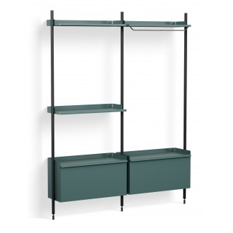 Pier System 1072 – PS Blue Shelves + Black Anodised Aluminium Profiles
