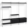 Pier System 1093 – PS Black Shelves + Anodised Aluminium Profiles