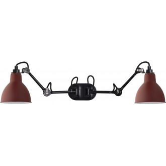black / round red - Gras 204 double - wall lamp