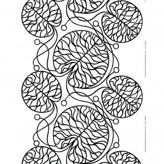 Bottna - black & white 190 - cotton - Marimekko fabric