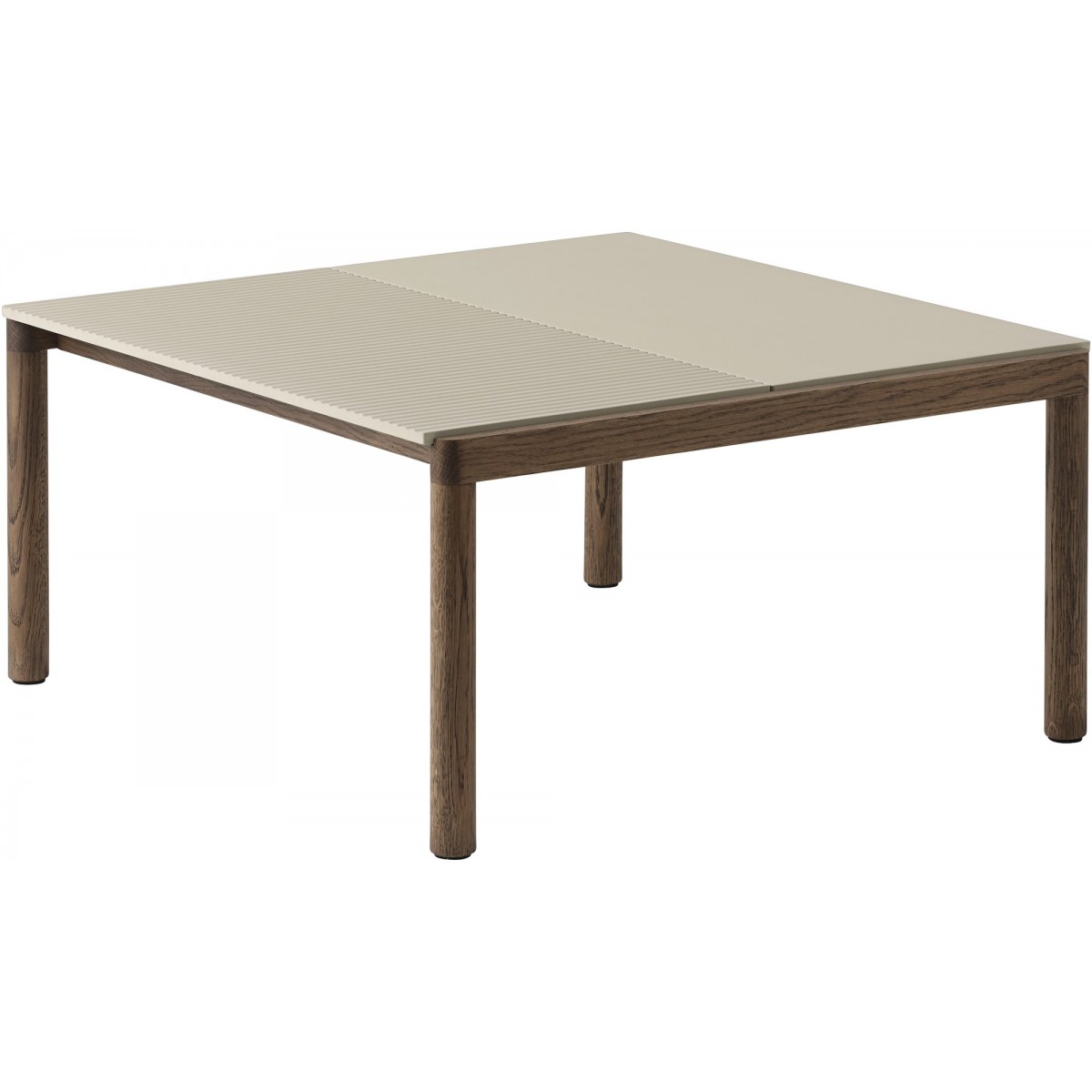 80 x 84 x 40 cm – Plain & Wavy – Sand / Dark oiled oak – Couple coffee table