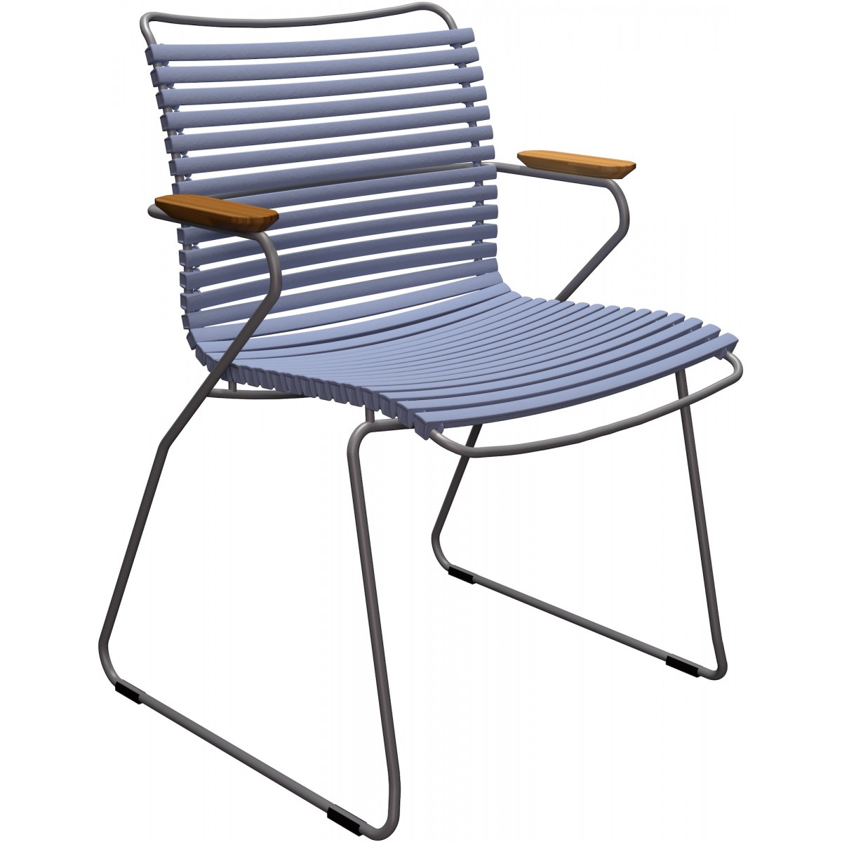 Bleu Pigeon (82) - chaise Click avec accoudoirs