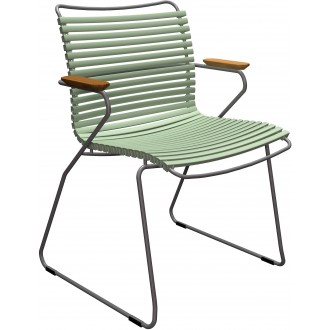 Vert Dusty (76) - chaise Click avec accoudoirs