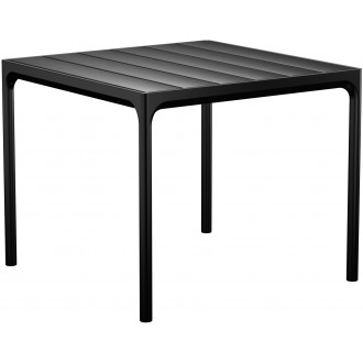 Black aluminium – 90 x 90 x H74 cm – Four dining table
