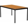 Bambou / Aluminium noir – 160 x 90 x H74 cm – table de repas Four