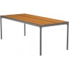 Bambou / Aluminium gris – 210 x 90 x H74 cm - table de repas Four
