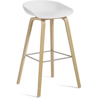 AAS32 Bar stool White shel+...