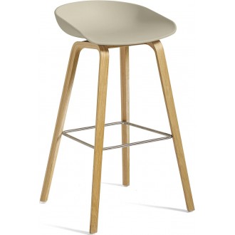 AAS32 Bar stool Pastel green shell + Oak base