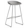 AAS38 Stool Concrete grey shell + Stainless steel base