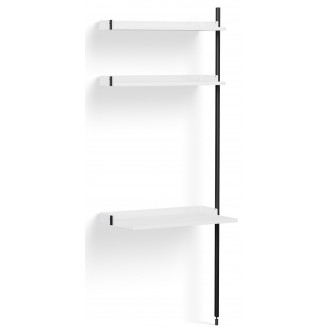 White Shelves + Black Anodised Aluminium Profiles – Pier System 10