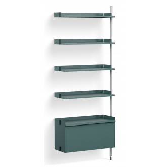 Blue Shelves + Anodised Aluminium Profiles – Pier System 120