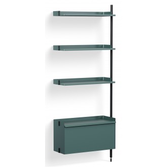 Blue Shelves + Black Anodised Aluminium Profiles – Pier System 130