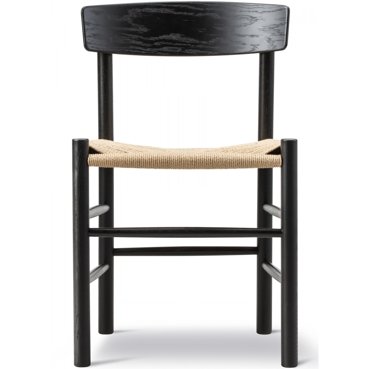 SOLD OUT J39 Chair – black lacquered oak + natural paper cord