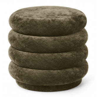 forest 3 - faded velvet - small round Pouf