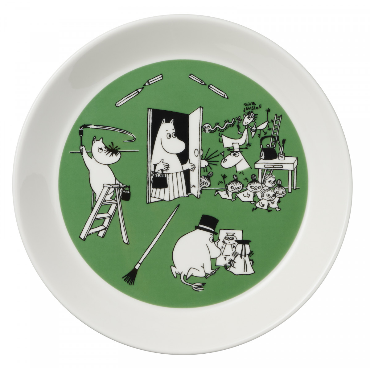 Drawing and christmas - assiette Moomin