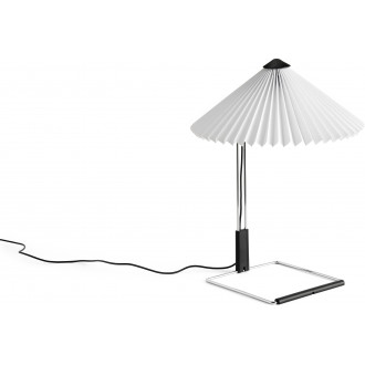 Matin Table Lamp – Ø30 x H38 cm – White  / Mirror base