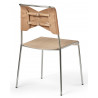 chrome/oak/natural - Torso chair