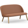 Ace sofa – Ultra brandy leather + oak base
