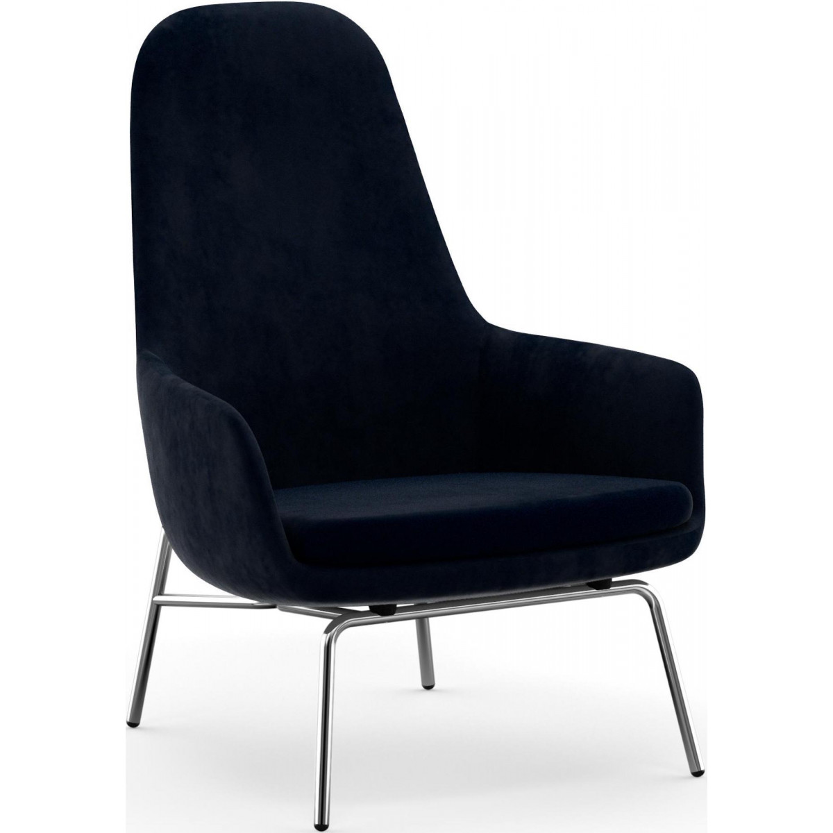 Era lounge chair, high back – City velvet 52 + chrome base