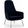 Era lounge chair, high back – City velvet 52 + chrome base