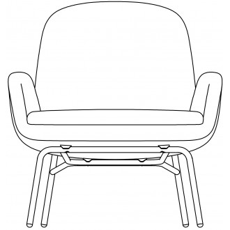 Era lounge chair, low back – metal base