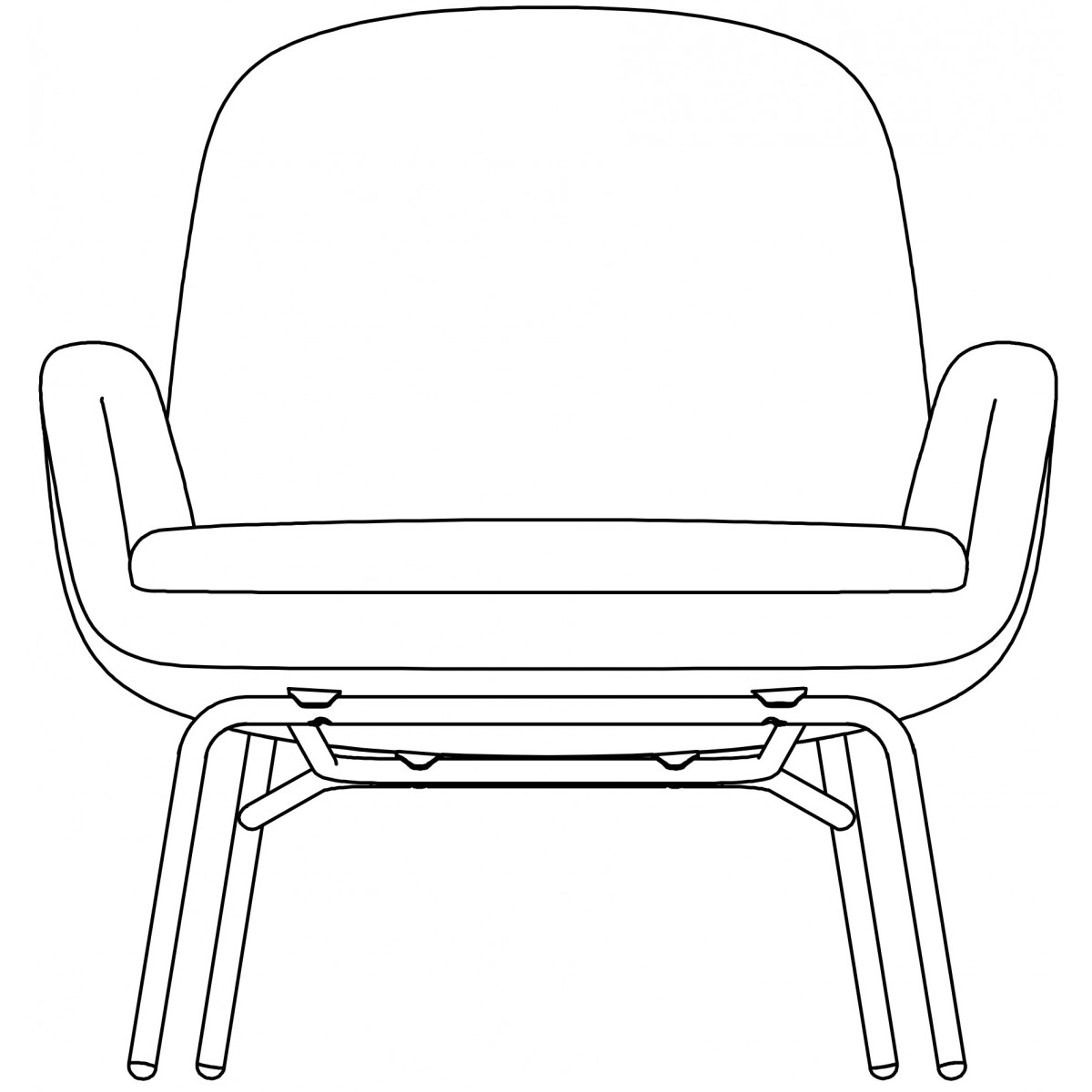 Era lounge chair, low back – metal base