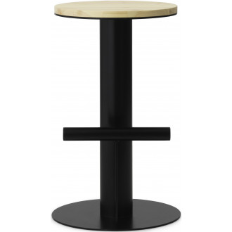Pole bar stool - Low - Black