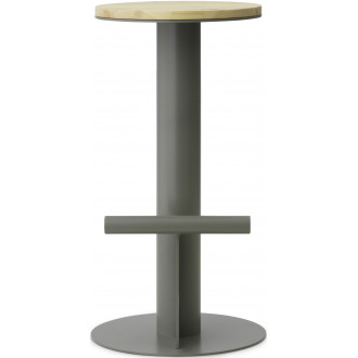 Pole bar stool - High - Grey
