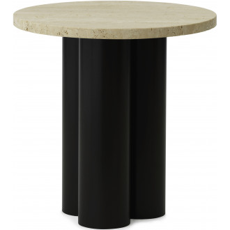Dit Table – Brown Frame + Travertine Light Tabletop