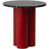 Dit Table – Bright Red Frame + Portoro Gold Tabletop
