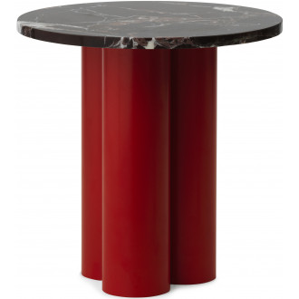Dit Table – Bright Red Frame + Rosso Levanto Tabletop