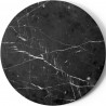 Androgyne side table – Black Steel + Nero Marquina marble tabletop