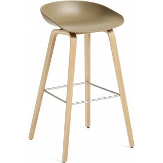 AAS32 Bar stool Clay shell+ Oak base