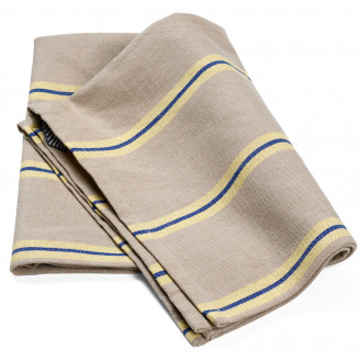 Oyster/lemon/bright blue - Hale tea towel