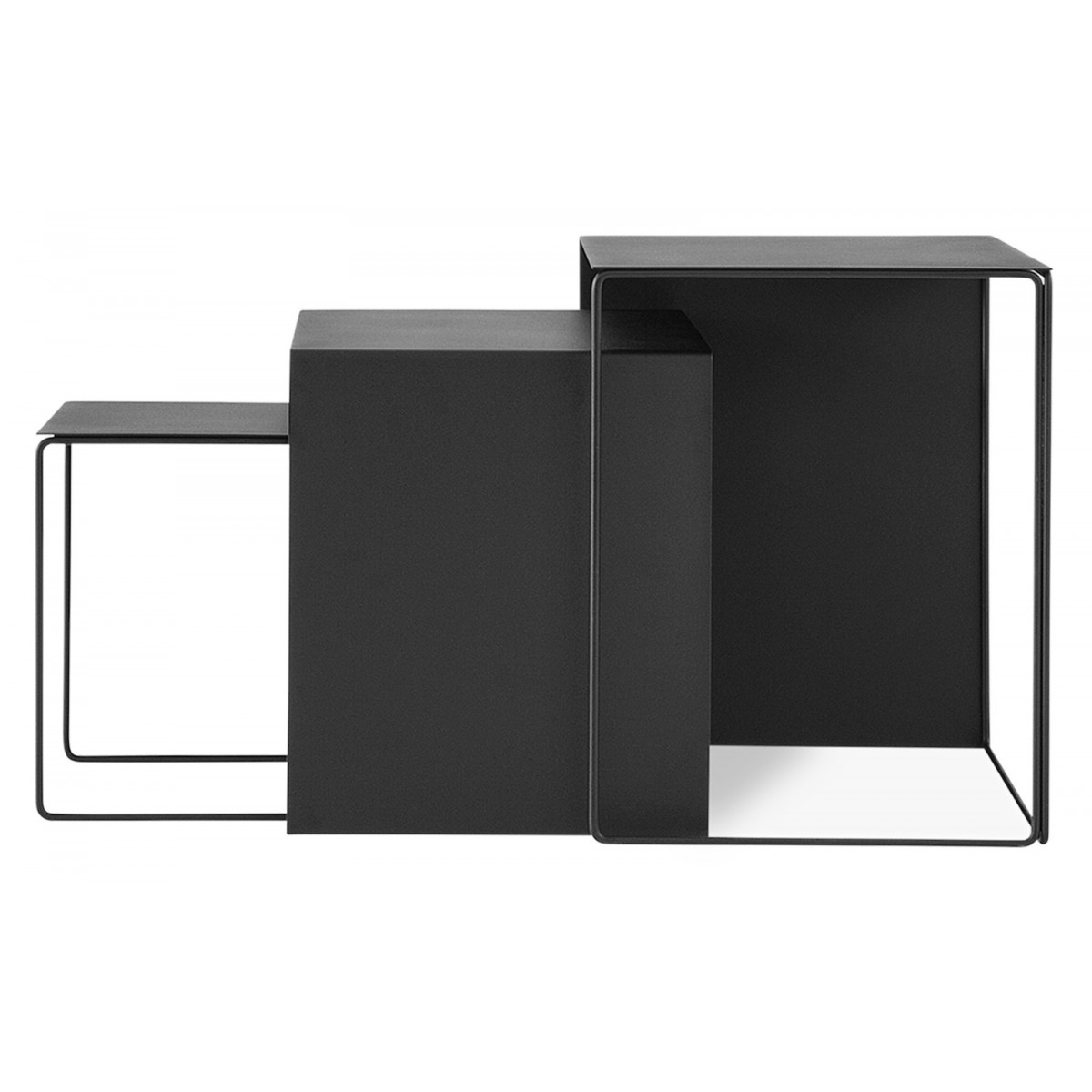 black - 3 x Cluster table