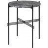 Ø40xH51cm - marbre gris - base noire - table ronde TS