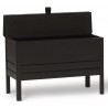 Black stained oak - A Line storage bench n°2132