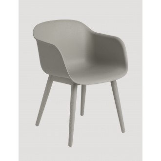 grey / grey - Fiber wooden base, with armrests