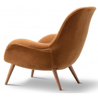 Grand Mohair 2103  + lacquered walnut - Swoon lounge chair