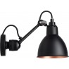 black / round black, copper inside - Gras 304 - wall lamp