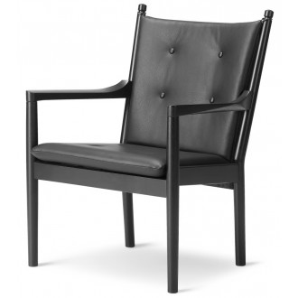 Omni 301 leather / black lacquered oak – armchair 1788