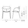 Pavilion AV4 chair – Black lacquered oak + Karakorum 001 + chromed fitting and legs