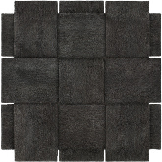 Basket rug – 180x180cm – Dark grey