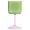 250 ml set of 2 wine glass Green and pink – Tint