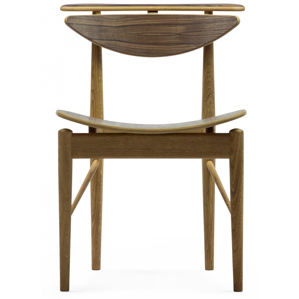 Reading chair – oak / walnut, wooden seat