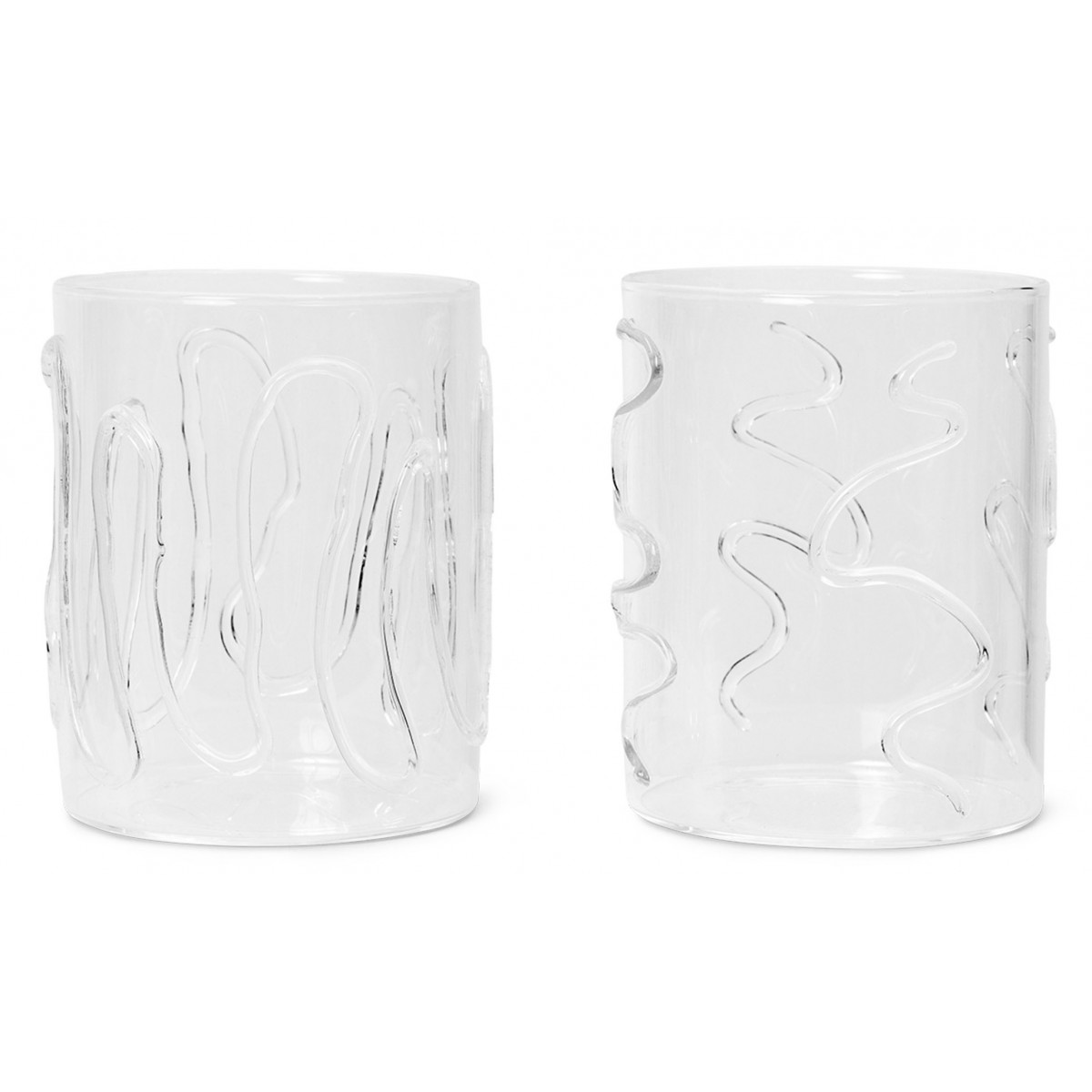Doodle set of 2 glasses - tall