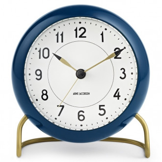 AJ Station alarm clock - navy teal blue - Arne Jacobsen