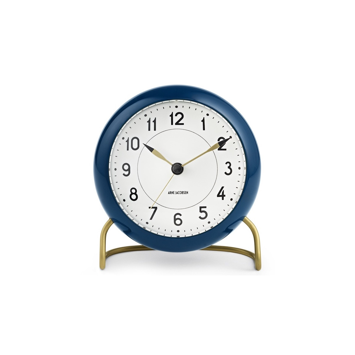 AJ Station alarm clock - navy teal blue - Arne Jacobsen